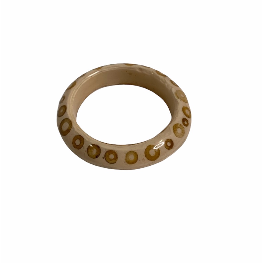 Neutral wood and beige cuff